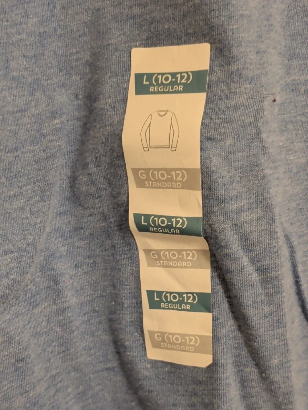 Old Navy Kids Long Sleeve Tee - Heathered Light Blue